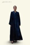 Velvet Navy Blue Abaya